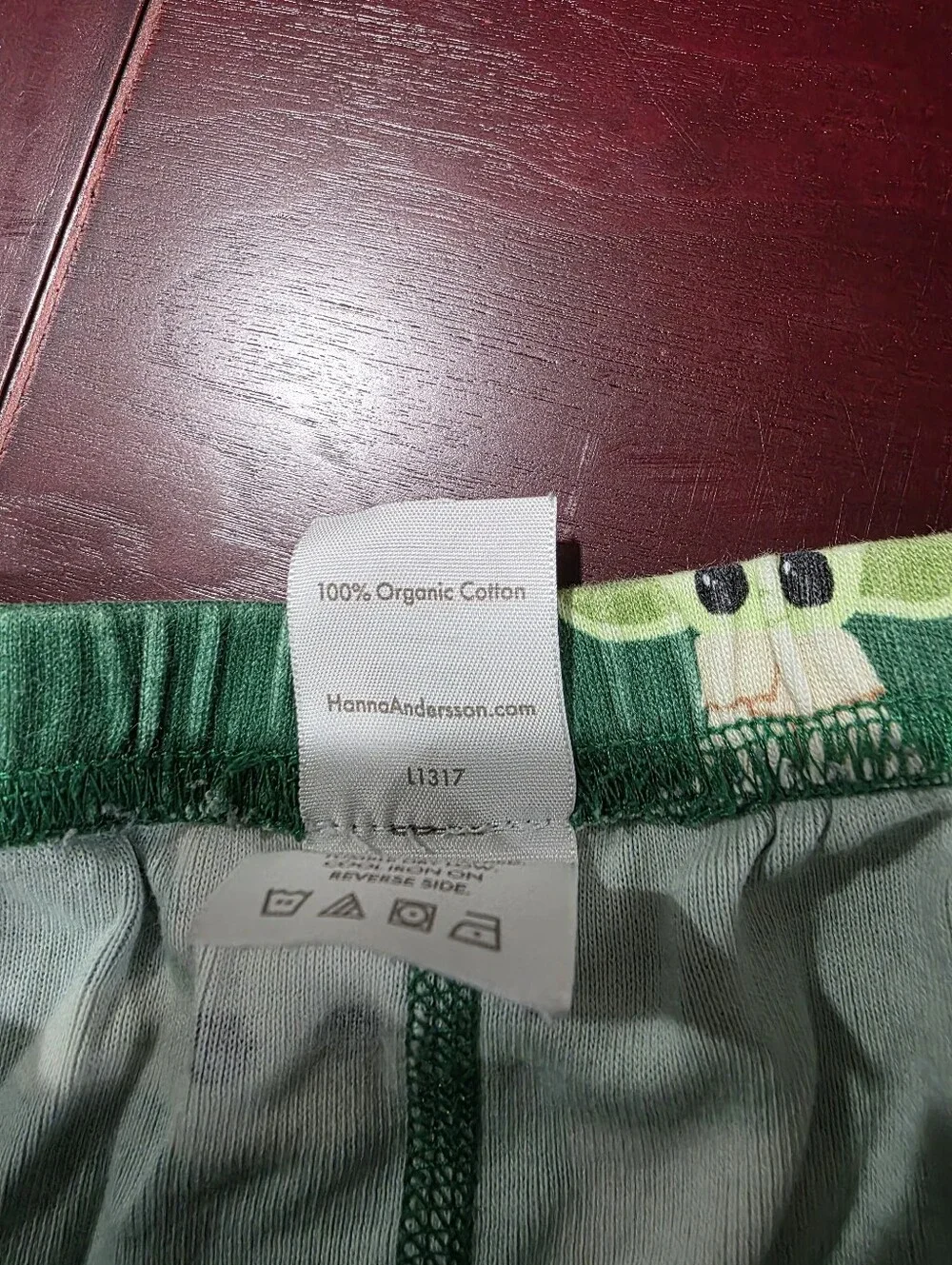 Kids Green Baby Yoda Printed Pajama Pants